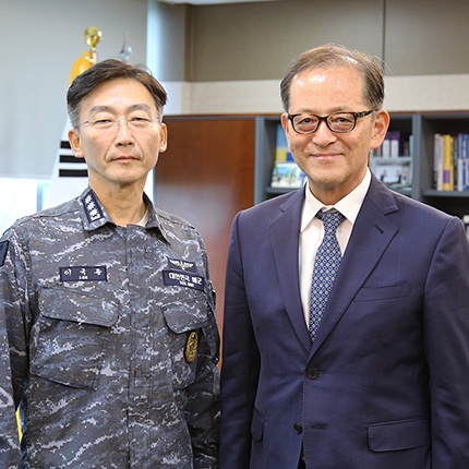 이국종 국군대전병원장, 허희영 총장 예방