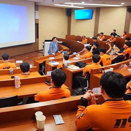 항공안전교육원, 전국 소방공무원 대상 항공사고 대응 교육 실시